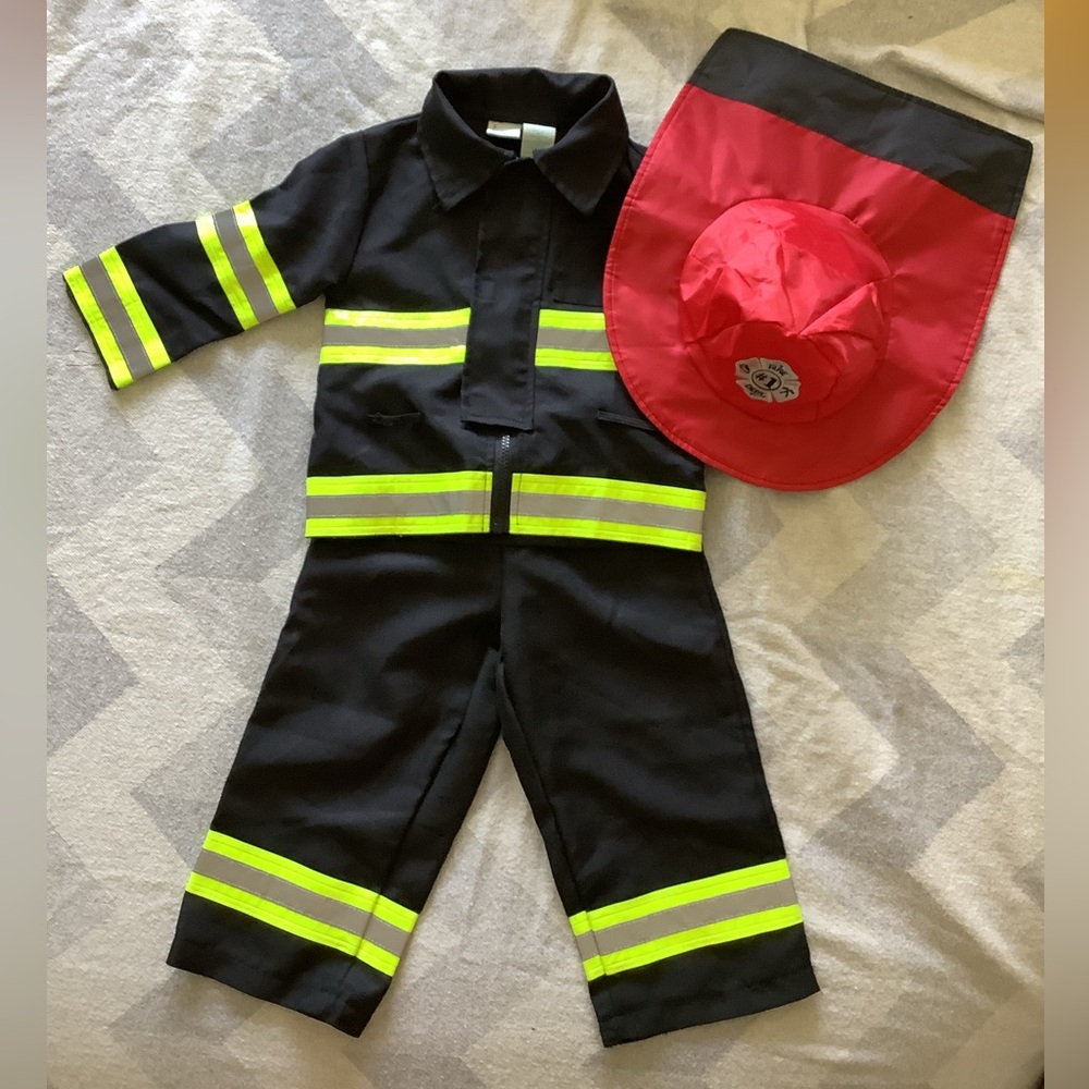 Toddler Firefighter Costume with Hat - 3t- I Want To Be